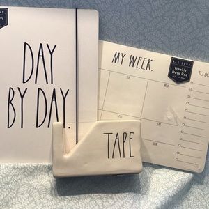 Rae Dunn TAPE Dispenser + Weekly Pad + Planner